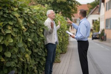 Rückschnittpflicht einer Hecke in Hessen